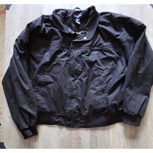 KnightsBridge Black Lined Bomber Jacket Men 2XL Zip Pockets, Zip & Snap Closure